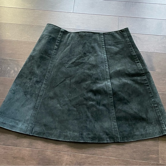 Vintage Black Leather Button Front Mini Skirt Women's 7/8 - Picture 6 of 11